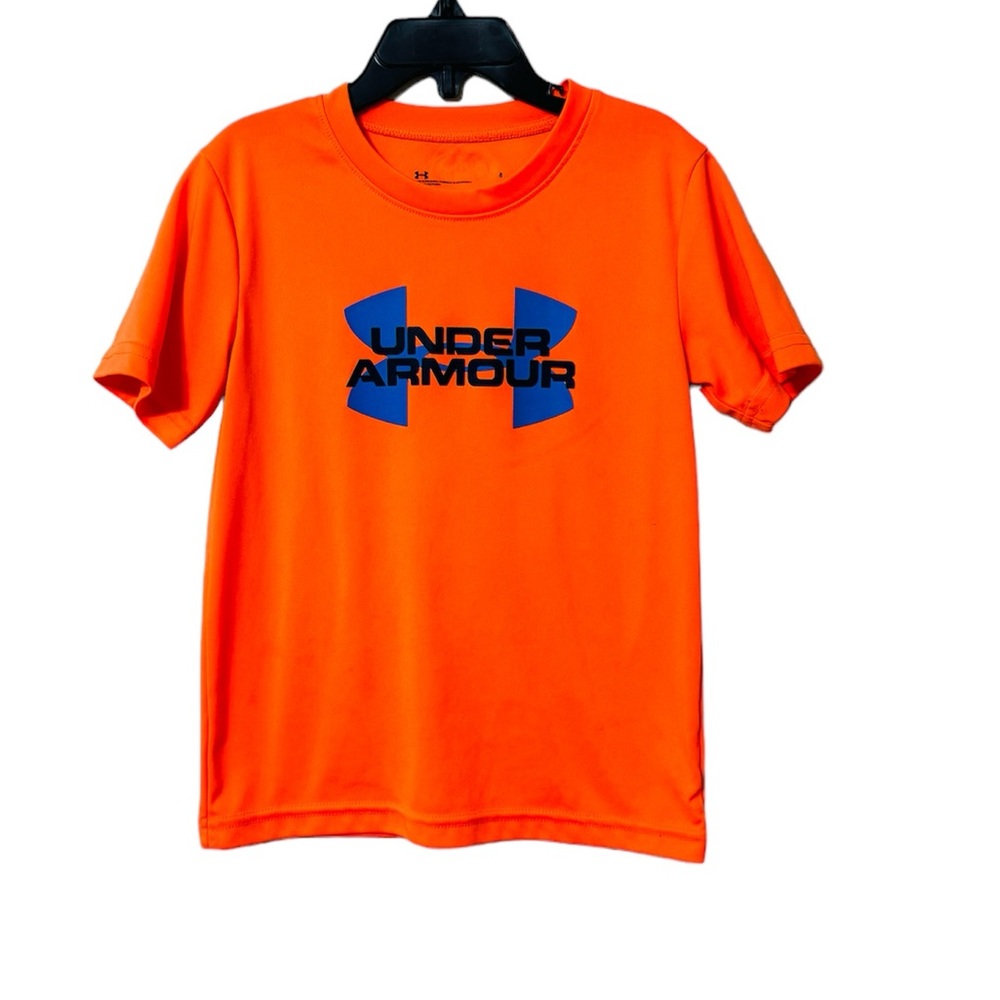 Under Armour Boys Size 5 Orange Short Sleeve Shirt